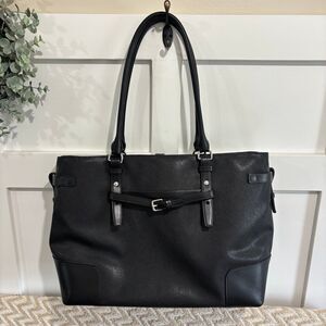 TUMI Villa Viverone Black Leather Business Tote